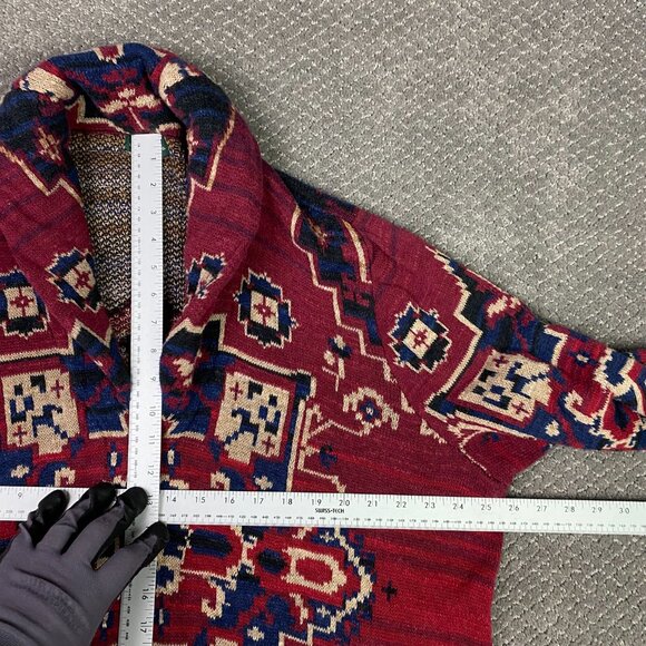 Lauren Ralph Lauren Cardigan Sweater Womens 3X Shawl Collar Aztec Southwester - Picture 5 of 7